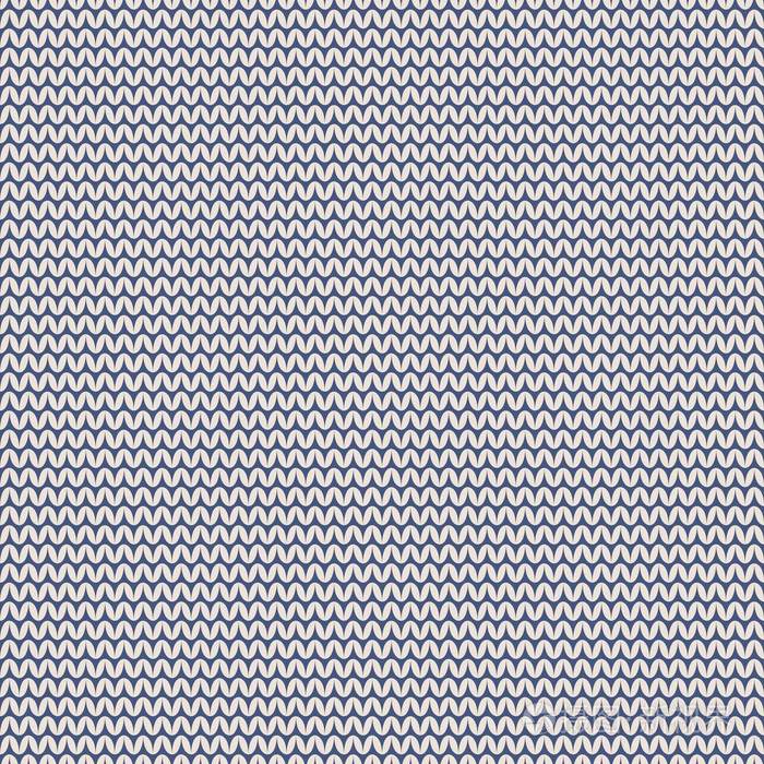 藍色針織矢量圖案或冬季背景