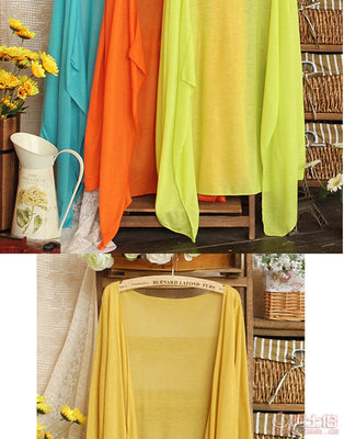 時尚與功能兼?zhèn)?慈威韓版無扣披肩防曬衣空調開衫針織衫女長袖F011解析